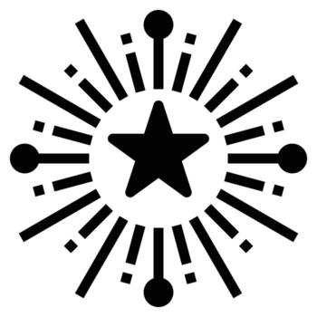 fireworks icon solid vector .