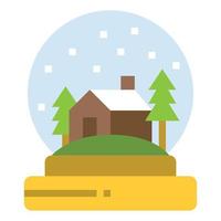 snowball icon vector flat color .