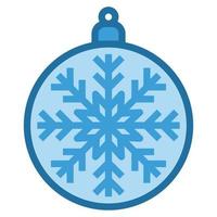 bauble icon line blue color . vector