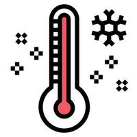 Thermometer  icon line color . vector