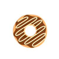 Donut Circle Donuts com furos coloridos cobertos com um delicioso chocolate. png