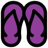 Slippers Icon, Summer Theme vector