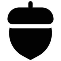 Acorn Nut Icon, Summer Theme vector