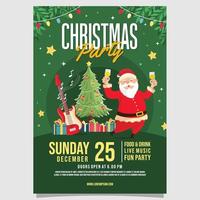 Christmas Party Poster Template vector