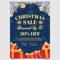 Christmas Sale Promotion Poster Template vector