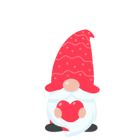 gnome de noël. un petit gnome coiffé d'un bonnet de laine rouge. fêter noël png