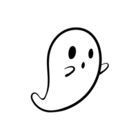 un fantasma malvado blanco de dibujos animados que se divierte acechando a la gente en Halloween. png