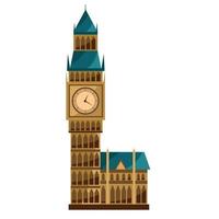 big ben famous landmark vector