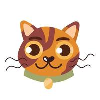 head cat orange vector