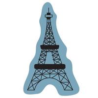 punto de referencia famoso de la torre eiffel vector