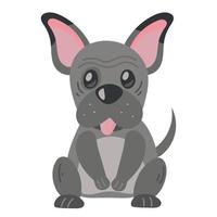 cute gray dog vector