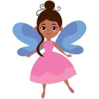 adorable afro fairy flying vector