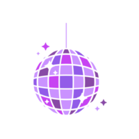 disko boll. färgrik glas bollar för fest natt firande png