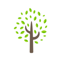 Tree icon simple flat green tree design Economical paper usage ideas To reduce cutting down trees png