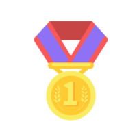 Medals are awarded to the winners of the sporting events. png