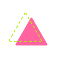 elementos de memphis. forma de estrutura de objeto de linha geométrica simples png