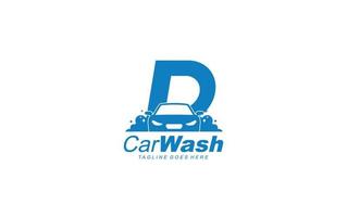 D logo carwash for identity. car template vector illustration for your brand.