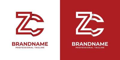 Modern Letter ZC Logo, suitable for any business or identity with ZC  CZ initials. vector