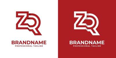 Modern Letter ZR Logo, suitable for any business or identity with ZR  RZ initials. vector