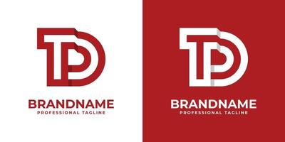 Modern Letter TD Logo, suitable for any business or identity with TD  DT initials. vector