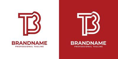 Modern Letter TB Logo, suitable for any business or identity with TB  BT initials. vector