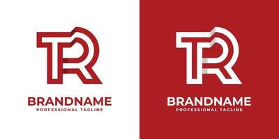 Modern Letter TR Logo, suitable for any business or identity with TR  RT initials. vector