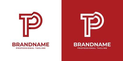 Modern Letter TP Logo, suitable for any business or identity with TP  PT initials. vector