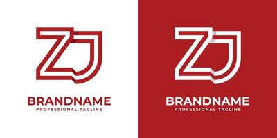 Modern Letter ZJ Logo, suitable for any business or identity with ZJ  JZ initials. vector