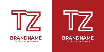 Modern Letter TZ Logo, suitable for any business or identity with TZ  ZT initials. vector