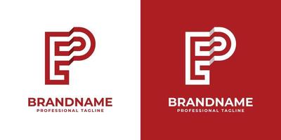 Modern Letter EP Logo, suitable for any business or identity with EP  PE initials. vector