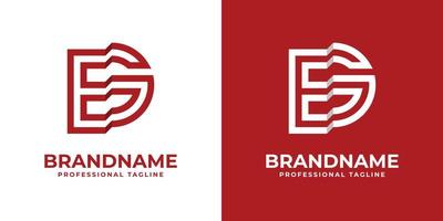 Modern Letter EG Logo, suitable for any business or identity with EG  GE initials. vector