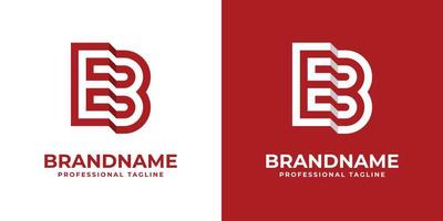 Modern Letter EB Logo, suitable for any business or identity with EB  BE initials. vector