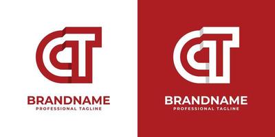 Modern Letter CT Logo, suitable for any business or identity with CT  TC initials. vector