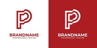 Modern Letter FP Logo, suitable for any business or identity with FP  PF initials. vector