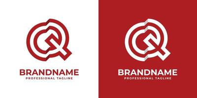 Modern Letter CQ Logo, suitable for any business or identity with CQ  QC initials. vector