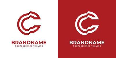 Modern Letter CC Logo, suitable for any business or identity with C  CC initials. vector