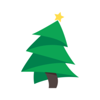 árvore de Natal. um pinheiro decorado com luzes coloridas para celebrar o natal. png