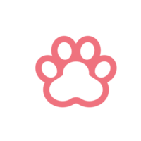 Dog and cat paws with sharp claws. cute animal footprints png