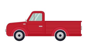 Red car with a body. Vector illustration.