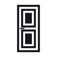 Door icon, simple style vector