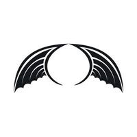 Wing icon, simple style vector