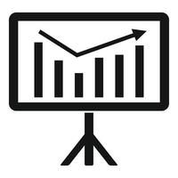 Graph stand banner icon, simple style vector