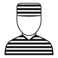 Prison man icon, simple style
