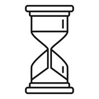 icono de reloj de arena de habilidades para la vida, estilo de esquema vector