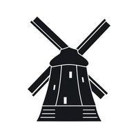 Mill icon, simple style vector