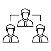 Teamwork icon, outline style vector