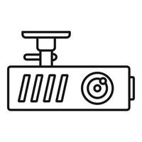 Car dash cam icon, outline style vector