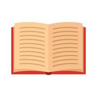 Open book icon, flat style vector