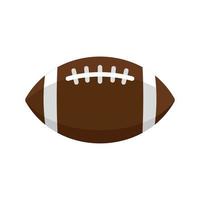 American football leather ball icon, flat style vector