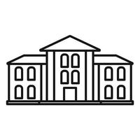 Supreme courthouse icon, outline style vector